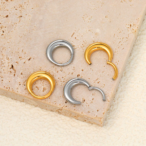 Anillo de Nariz de Acero Inoxidable 316L con Forma de Luna Creciente, Aro para Septum, Joyería para Piercing - Product Image 3