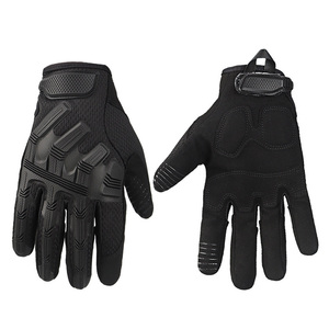 Тактические перчатки с защитой от ударов для мужчин, с защитой от скольжения, сенсорным экраном, полнопальцевые, с регулируемым манжетом, дышащие, для активного отдыха - Product Image 3