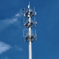 Antenne de communication de tour tubulaire autoportante en acier pour télévision 5G et radio, de haute qualité, pour micro-ondes