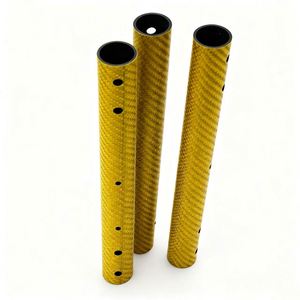 SHENYU High Strength Carbon Fiber Tube 25*23mm 1000mm Long Gold Electroplated Cloth Surface - Product Image 3