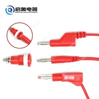 Connecteur mâle banane haute tension étanche en laiton nickelé avec isolation ABS pour câble de 4 mm
