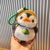 Porte-clés pendentif pingouin en peluche personnalisable, mini animal mignon et moelleux, rembourrage en coton PP, taille 11-30 cm, accessoire de fête unisexe