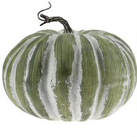 Grande citrouille artificielle verte en mousse plastique de 21 cm pour Halloween, fête d'automne, Noël, décoration de maison, panier