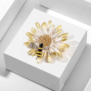 ของขวัญวันแม่ เข็มกลัดดอกทานตะวัน เครื่องประดับเสื้อสูท เข็มกลัดดอกไม้ระดับไฮเอนด์ - Product Image 3