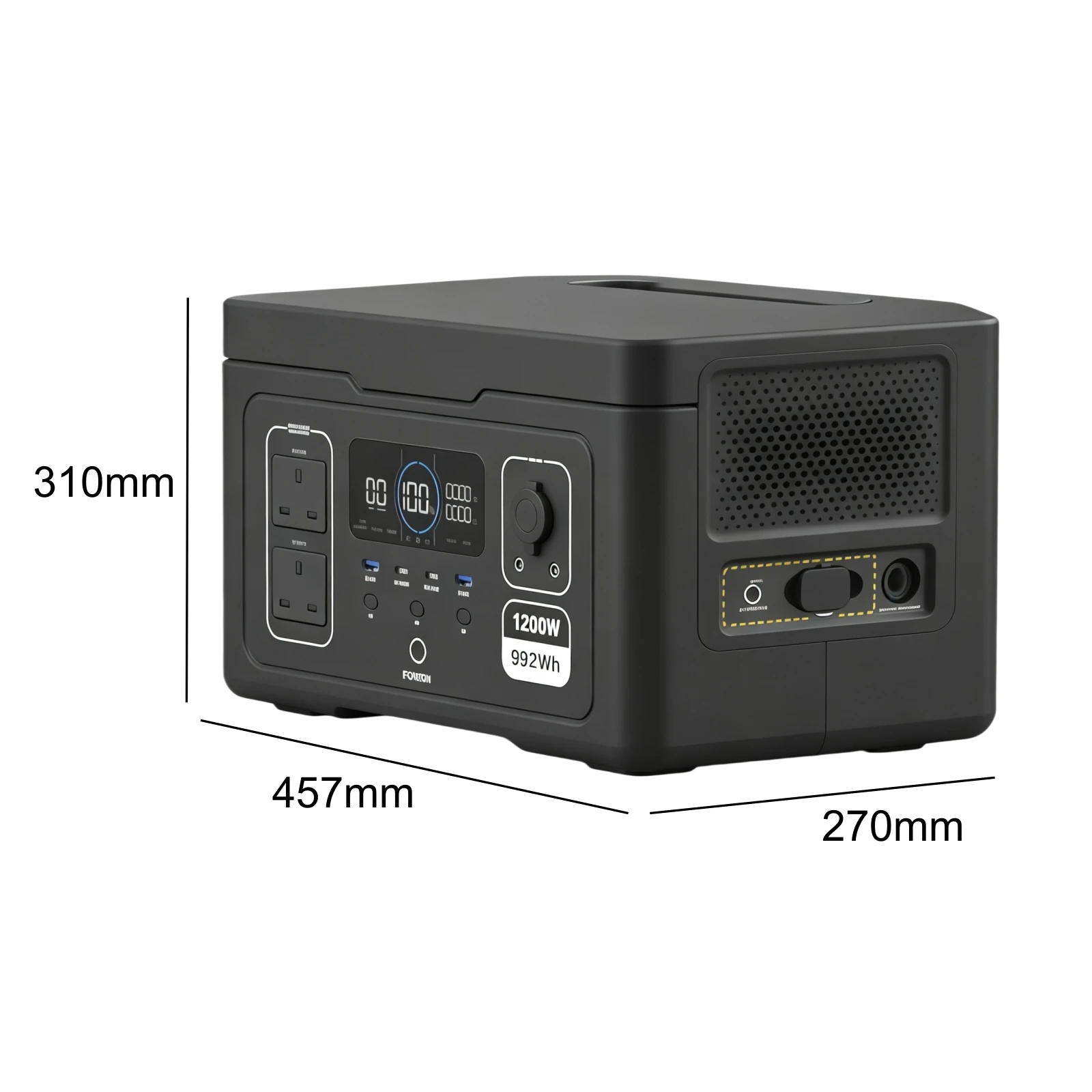 1200W Outdoor Portable Power Station Solar Generator LiFePO4 Lithium Battery Power Supply Pure Sine Wave Home Emergency Backup