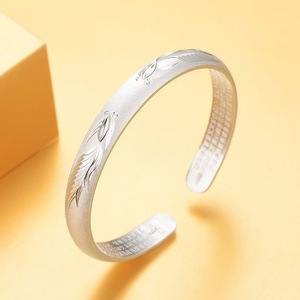 Brazalete de Aleación con Patrón Estrellado, Estilo Antiguo, <span class=keywords><strong>Sutra</strong></span> <span class=keywords><strong>del</strong></span> Corazón, Dama Noble, Vintage, Electrochapado, Abierto, Regalo para Mamá, Estilo Chino - Product Image 6
