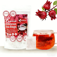 Bolsitas de Té de Hibisco Vibrante, 90g, 60 Sobres, Sin Cafeína, Infusión Ácida para Bebidas Calientes y Heladas