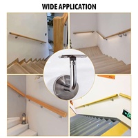 Supports d'escalier à main courante Matériel de support robuste pour escaliers Maison ou bureau Escalier Finition nickel satiné Support de main courante