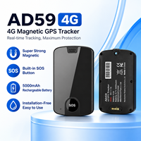 Traceur GPS magnétique sans fil 4G+2G rechargeable 5000mAh pour véhicules et biens avec fonction SOS