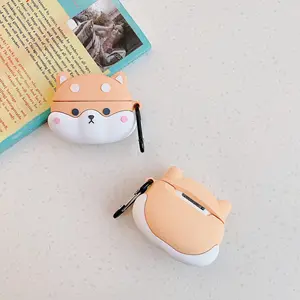 For Airpods Pro 3D Cartoon Animal Corgi Dog For Air Pod Cover For Apple Airpods 1 2 Cases