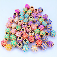 Lingxing LQ651 1 sac de bijoux de décoration pour tresses africaines, perles en résine plastique colorées à gros trous, accessoires capillaires pour perruques et coiffures