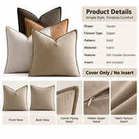 Housse de coussin décorative pour canapé, tissu tissé texturé, sur mesure OEM ODM