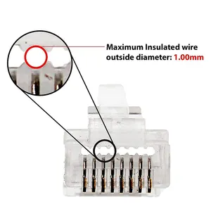 Werkseitiger Ethernet-Netzwerk kabelst ecker RJ 45 utp 23awg cat6 conectores Stecker rj45 Stecker cat 6