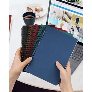 Carnet personnalisé A5 à spirales avec couverture en cuir et 100 feuilles pour l'écriture - Product Image 2