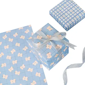 Custom Logo Cute Korean Ins Style Gift Tissue Paper Florist Floral Packaging Waterproof Gift Wrapping Paper