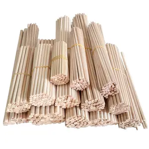 Eco-Friendly Disposable Round Candy 2.3mm 2.5mm Bamboo Cotton Swab Skewers Sticks