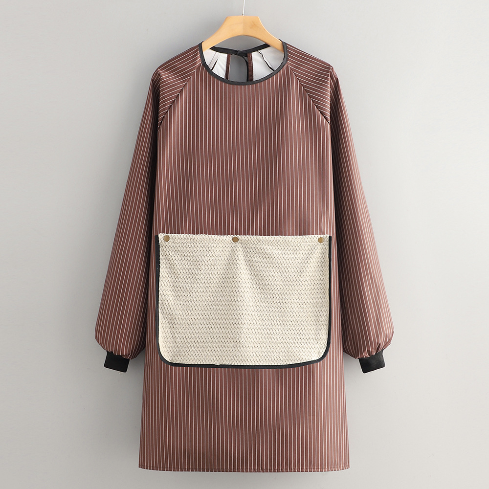 Blouse rayée - marron