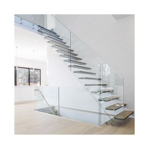 Garde-corps en verre transparent résistant élégant de représentation supérieure de Prima pour l'<span class=keywords><strong>escalier</strong></span> droit d'appartement moderne - Product Image 4