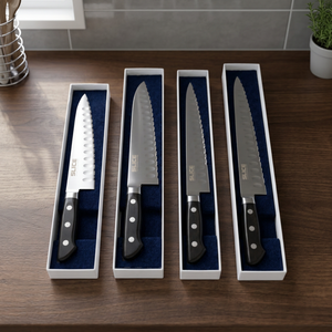 Cuchillo de Chef Gyuto de Acero Inoxidable Seki Japan con Hoja Dentada y Mango de Plástico, Diseño Ambidiestro - Product Image 2