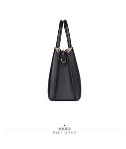 กระเป๋าโท้ทหนังแท้ขนาดใหญ่สำหรับผู้หญิง แฟชั่นใหม่ คุณภาพสูง กระเป๋าธุรกิจเรียบง่าย กระเป๋าสะพายไหล่ผู้หญิง - Product Image 4