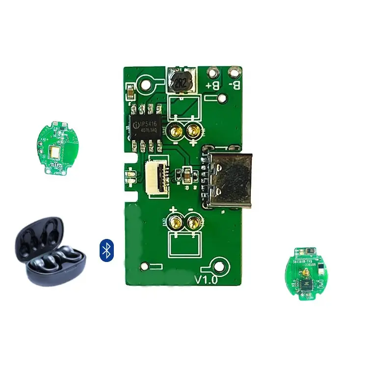 Kulaklıklar PCB PCBA üretici ve tasarım evi SMT kablosuz kulaklık Bluetooth kulaklıklar PCB