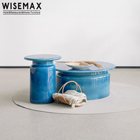 WISEMAX FURNITURE Table basse en fibre de verre au design nordique créatif, mobilier d'intérieur, table d'appoint minimaliste pour salon