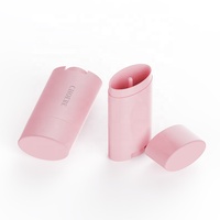 Flacon vide en plastique rose plat pour crème déodorante 2024, tube ovale pour stick déodorant 50 ml 75 ml 100 ml