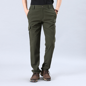 <strong>Mens</strong> Cargo Pants Waterproof 3 Layer <strong>Trousers</strong> Winter Softshell <strong>Fleece</strong> <strong>Lined</strong> Pants - Product Image 1