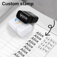 [Version personnalisée] Tampon flash à signature manuscrite, nom personnalisé, impression numérique, plastique photosensible, sceau pour usage de bureau
