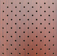 PL616 Panneau en bois perforé Panneaux muraux acoustiques en bois avec placage en bois de Kingkus