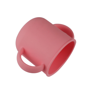 Tasse à boire pour bébé en silicone colorée, certifiée sans BPA, à double anse, de qualité alimentaire, incassable, la moins chère - Product Image 5