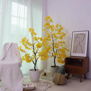 Arbre de <span class=keywords><strong>Ginkgo</strong></span> artificiel pour la décoration intérieure - Arbre de <span class=keywords><strong>Ginkgo</strong></span> <span class=keywords><strong>biloba</strong></span> artificiel réaliste en pot sur pied pour le salon, le bureau - Product Image 3