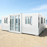 Maison de Luxe pour Grand-Mère 20x40 Pieds, Conteneur Extensible, 2 Chambres, Préfabriquée, Portable, Mobile, pour Hôtels et Appartements
