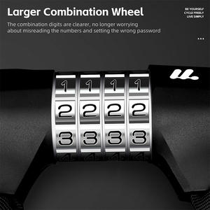WEST BIKING 도난 방지 두꺼운 탄소강 자전거 체인 잠금 <span class=keywords><strong>MTB</strong></span> 도로 자전거 오토바이에 대한 4 자리 비밀번호 잠금 - Product Image 4