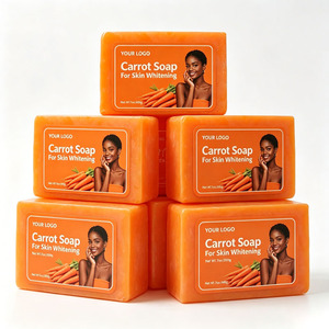 Carrot <b>Soap</b> For Melanin Skin Private Label 200g <b>Soap</b> Bars Low MOQ Hyperpigmentation <b>Soap</b> For Dark Spots - Product Image 4