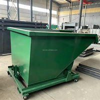 Bac basculant en acier robuste Xintuo pour chariot élévateur, idéal pour l'élimination des déchets de construction – Approvisionnement direct usine
