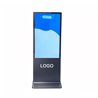 Écran publicitaire numérique LCD sur pied de 75 pouces personnalisé, kiosque tactile prenant en charge l'animation et le contenu textuel