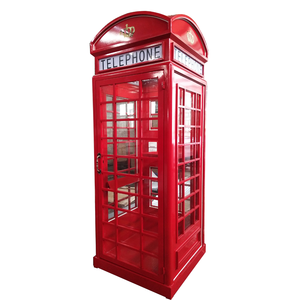 Cabina Telefónica Antigua de Cristal Azul para Exteriores, Estilo Retro del Reino Unido - Product Image 5