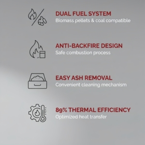 <span class=keywords><strong>Cheminée</strong></span> à air chaud à granulés de biomasse - Product Image 5