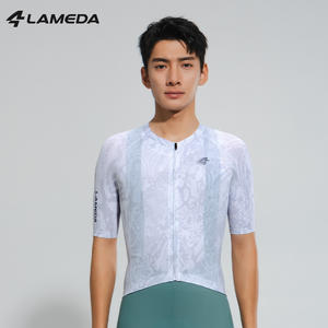 Jersey Sepeda LAMEDA Custom Pria Kerah Rendah Aero Bernapas untuk Tim Profesional - Product Image 2