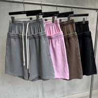Shorts décontractés amples 320g avec logo personnalisé, style West Coast, double taille, effet neige, vintage, délavés