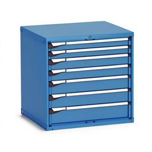 Fami Master Key Comfort <b>Drawer</b> Cabinet 7 <b>Drawers</b> 867x726x850 Mm Blue Ral5012 <b>Tool</b> Storage - Product Image 2