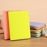 Carpeta de Archivos de Cuero PU Colorida para Oficina o Escuela, Cuaderno, Diario, Funda Protectora con Cierre