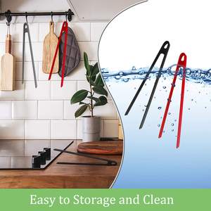 Food Grade <b>Silicone</b> Kitchen Tongs Trivet for Cooking Thickened Long Handle - Product Image 4