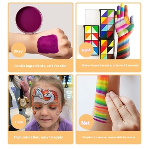 Peinture corporelle <span class=keywords><strong>acrylique</strong></span> unie, sans danger pour la peau, longue tenue, couleurs vives, pour enfants et adultes, idéale pour les fêtes - Vente directe usine - Product Image 5