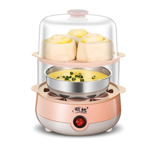 Lingrui Mini Egg <b>Cooker</b> Steamer Double Layer 1-7 Eggs <b>Electric</b> Breakfast Maker Household <b>Small</b> Appliance - Product Image 2