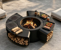 Barbecue à gaz pliable portable avec revêtement, hauteur réglable, multiples méthodes de cuisson, facile à assembler, mini barbecue durable et moderne