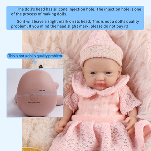 Poupées miniatures réalistes <span class=keywords><strong>de</strong></span> 7 pouces (18 cm), adorables bébés nouveau-nés, corps entier en silicone - Product Image 4