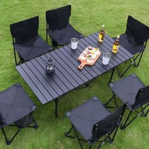 Ensemble de camping multifonctionnel pour l'extérieur, table et chaise pliantes pour pique-nique, voyage, pêche - Product Image 2
