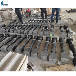 Balaustrada de mármol de piedra Natural, barandillas decorativas de alta gama para <span class=keywords><strong>casa</strong></span>, balcón, mármol negro - Product Image 3